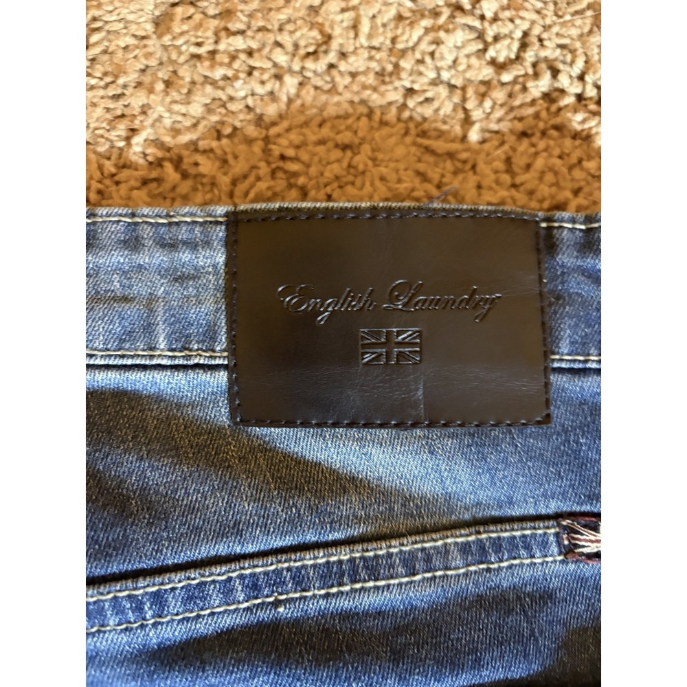 English Laundry Jeans Men's Size 30x32 Hackiney Slim Straight Leg Whiskered - Picture 8 of 9